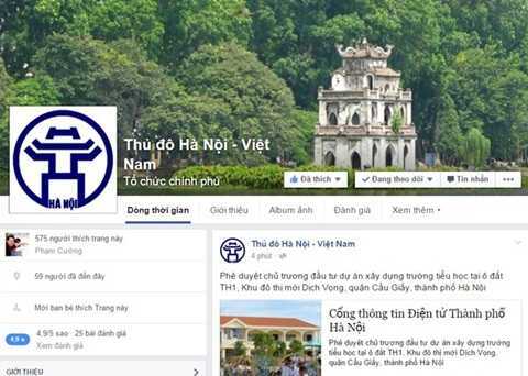 Hà Nội đưa thông tin điều hành lên Facebook