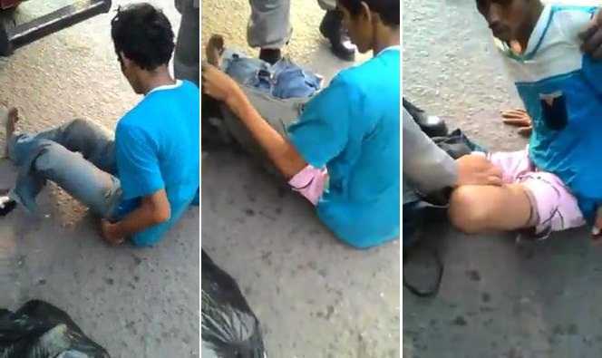 Clip: Lật tẩy gã ăn mày giả tật nguyền xin ăn trên phố