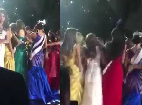 Clip: Hoa hậu Philippines bị các thí sinh khác ngó lơ sau khi đăng quang