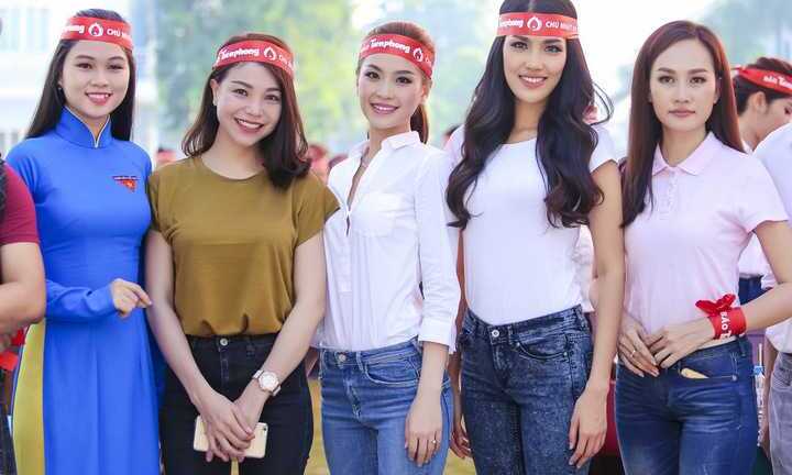 Á hậu Diễm Trang, Lan Khuê rủ nhau đi hiến máu