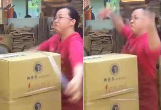 Há hốc mồm với ‘kungfu’ gói hàng của nữ cao thủ trong clip