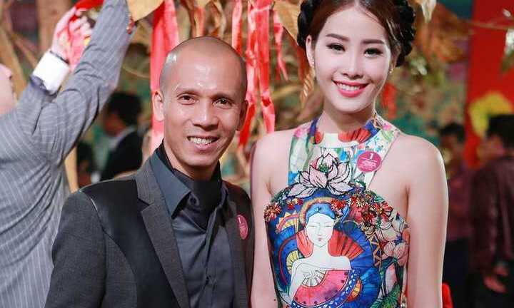 Hoa khôi Nam Em rạng rỡ bên Minh Tâm Bùi