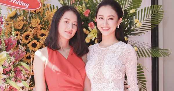 Á hậu Hà Thu đọ sắc với em gái xinh như hot girl