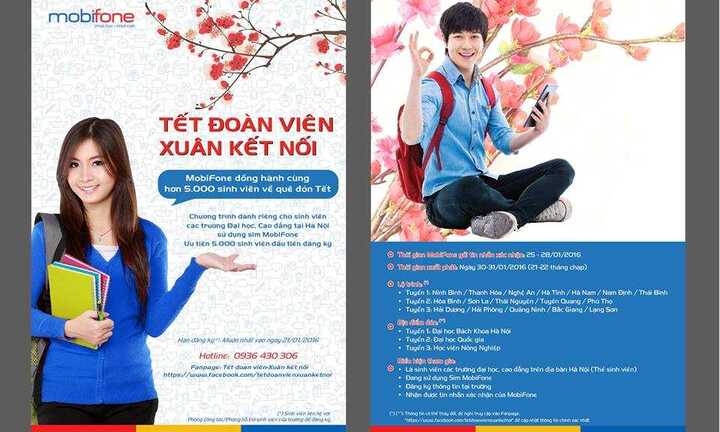 5.000 vé xe miễn phí cho sinh viên về quê đón Tết Bính Thân