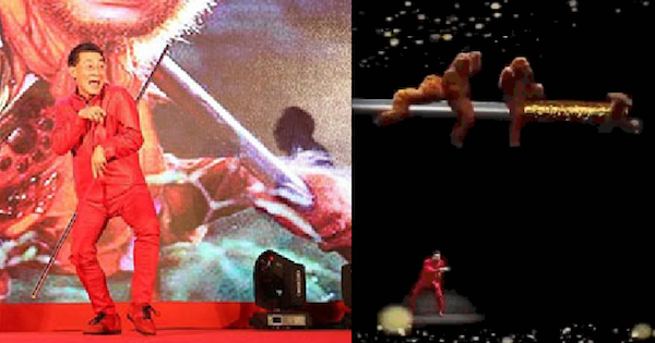 Video Lục Tiểu Linh Đồng hoá Tôn Ngộ Không phiên bản 3D trên sân khấu