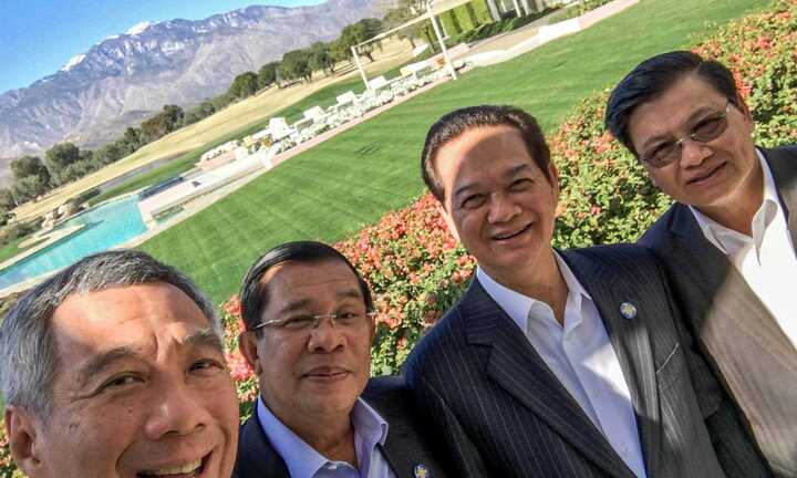 Thủ tướng Singapore selfie với Thủ tướng Nguyễn Tấn Dũng, Thủ tướng Campuchia gây 'sốt'
