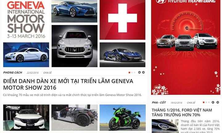 Báo giao thông ra mắt trang xe giao thông