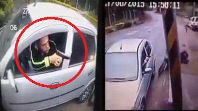 Clip: Cầm súng đi cướp ôtô gặp ngay ‘thanh niên cứng’