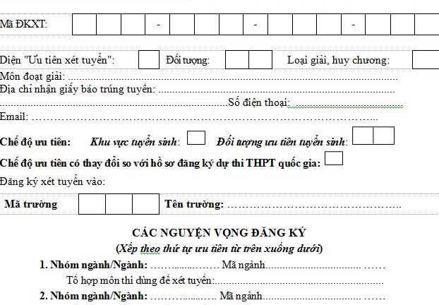 Viết phiếu đăng ký xét tuyển đại học, cao đẳng 2016 thế nào cho đúng?