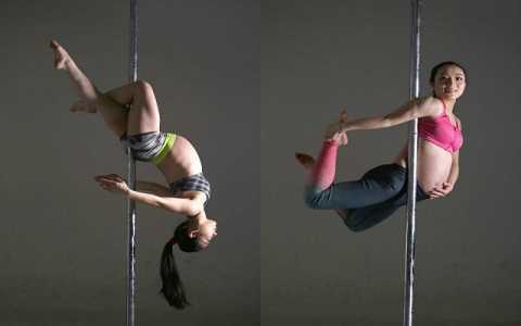 Nín thở xem bà mẹ mang thai 9 tháng múa cột