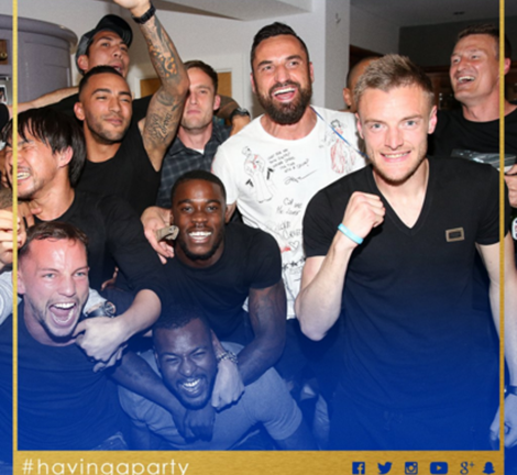 Ngàn lẻ một cách ăn mừng của tân vô địch ngoại hạng Anh, Leicester City