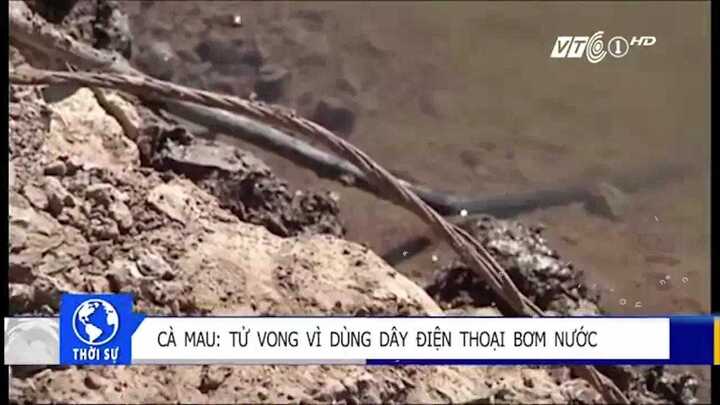 Dùng dây điện thoại… bơm nước bị điện giật chết thảm