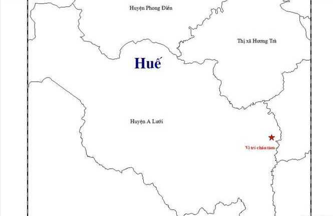 Động đất 2,5 độ richter tại Thừa Thiên – Huế
