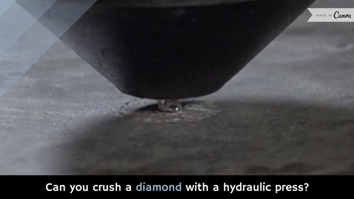 Clip: Sức mạnh nghiền nát kim cương của máy nén thủy lực