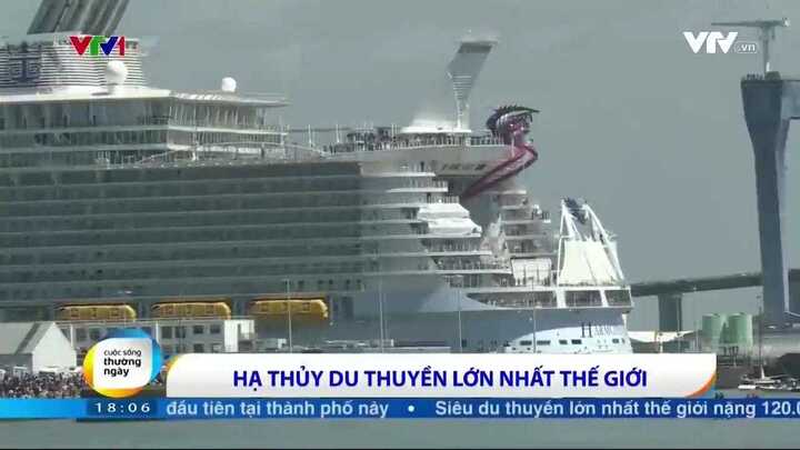 Video: Cận cảnh hạ thủy siêu du thuyền lớn nhất thế giới ở Pháp