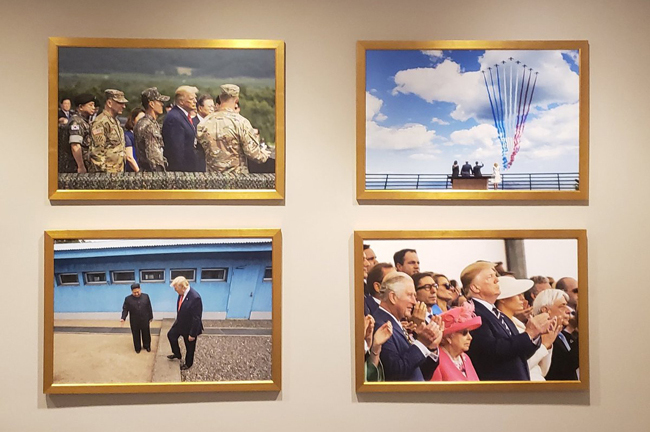 Ảnh Tổng thống Trump và Chủ tịch Triều Tiên treo trang trọng tại Nhà Trắng