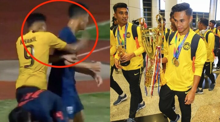 Tiền đạo U15 Malaysia lý giải hành động đấm trả cầu thủ Thái Lan