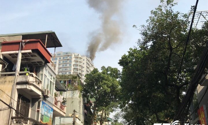 Cháy chung cư Golden Westlake 162A Hoàng Hoa Thám, Hà Nội