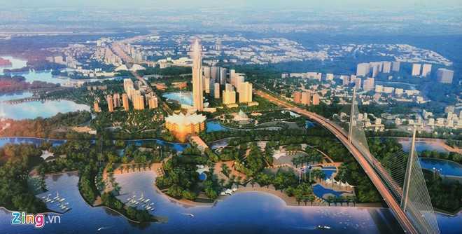 Ảnh: Siêu tổ hợp tài chính ở cửa ngõ Thủ đô trong tương lai