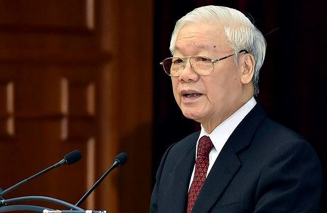 Tổng Bí thư, Chủ tịch nước Nguyễn Phú Trọng chúc mừng báo Tiền Phong nhân 65 năm số đầu tiên