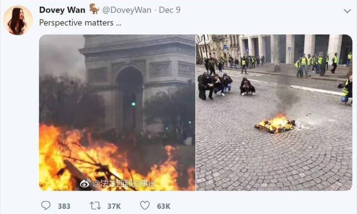 Vấn nạn 'tin vịt' qua bức ảnh ngọn lửa lớn ở Paris