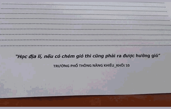Thầy giáo gây 'bão' mạng với lời nhắn nhủ hài hước trong đề kiểm tra Địa lý