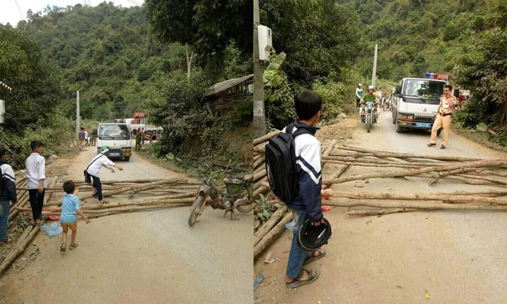 Công an triệu tập những kẻ quá khích mang cây củi chặn xe CSGT Sơn La 'đòi' lại xe vi phạm