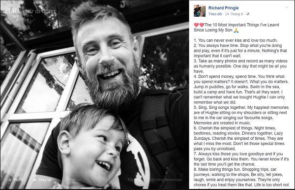 Ông bố chia sẻ 10 bài học đắt giá sau khi mất con trai khiến hàng nghìn người thức tỉnh