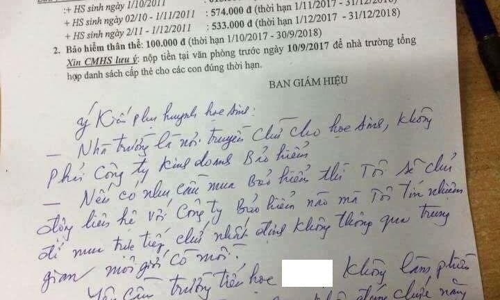 Tranh luận gay gắt xung quanh việc phụ huynh từ chối không đóng 'bảo hiểm ép buộc' cho nhà trường