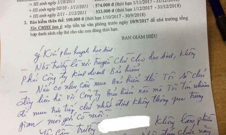 Tâm sự của cô giáo trước lời chỉ trích về việc trường 'ép' mua BHYT