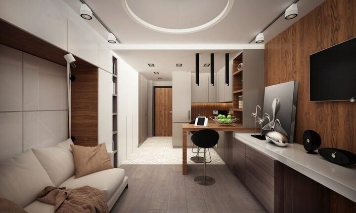 Bố trí thông minh, miếng đất méo mó 25m2 hóa căn nhà sang trọng bất ngờ