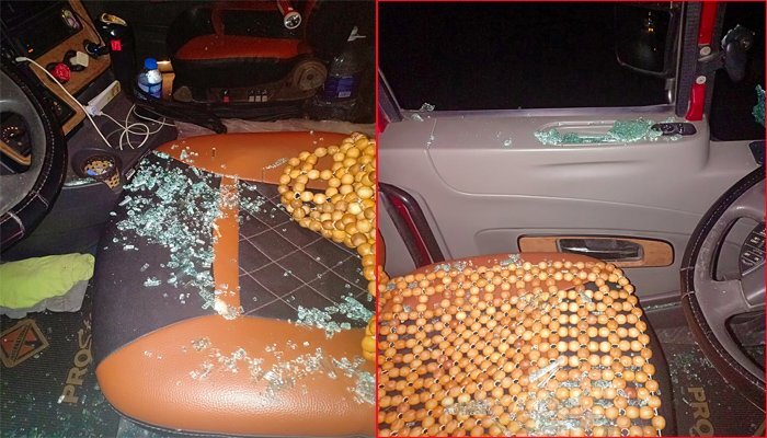 Hàng loạt xe đầu kéo bị bắn vỡ kính qua Phú Thọ, tài xế đội mũ bảo hiểm đề phòng vỡ đầu