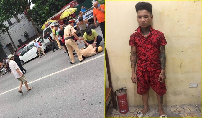 Khởi tố nam thanh niên xăm trổ tăng ga tông trúng Trung úy CSGT ở Hà Nội