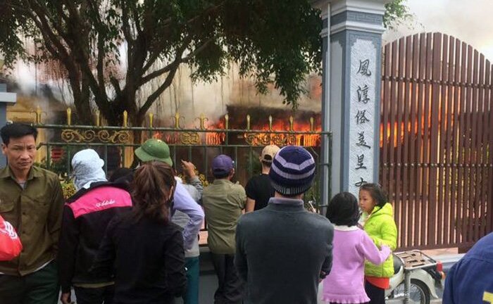 Hỏa hoạn thiêu rụi ngôi đình cổ hàng trăm tuổi ở Thái Bình