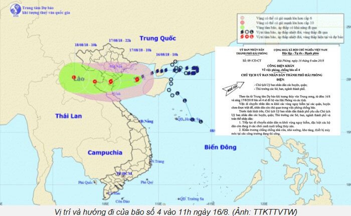 Bão số 4 đổ bộ, Hải Phòng tiếp tục ra công điện hỏa tốc yêu cầu di dân