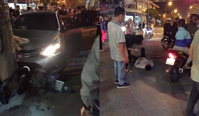 Ô tô vượt đèn đỏ, tông trúng 2 xe máy khiến 3 người thương vong ở Hải Dương