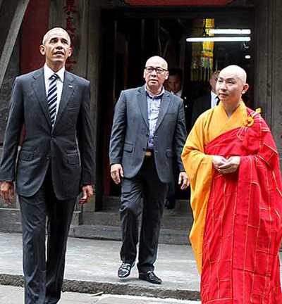Tình huống bất ngờ trong chuyến thăm chua Ngọc Hoàng của Tổng thống Obama