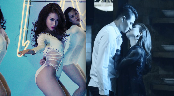 Hoàng Thuỳ Linh hôn bạn trai Vĩnh Thụy say đắm