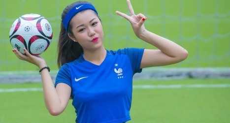 Hot girl Hà thành xinh đẹp dự đoán đội tuyển Pháp vô địch Euro 2016