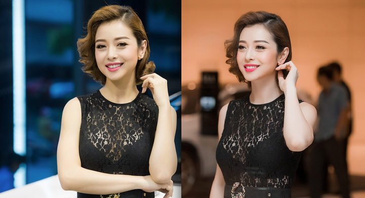 Jennifer Phạm lôi cuốn ánh nhìn với đầm ren xẻ sâu