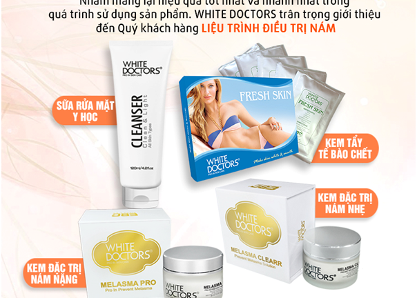 Hiệp sĩ White Doctors đánh tan nám, diệt tàn nhang tận gốc