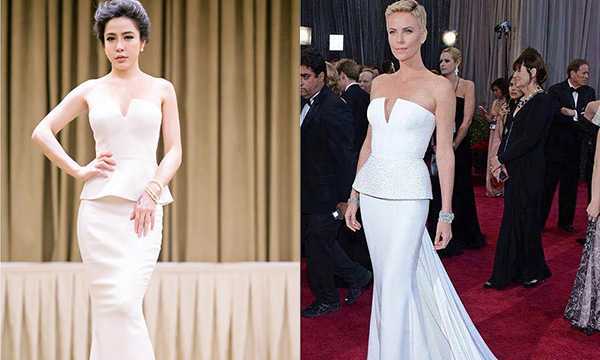 Á khôi Diệu Linh gây sốc khi 'đụng váy' tiền tỷ với minh tinh quốc tế