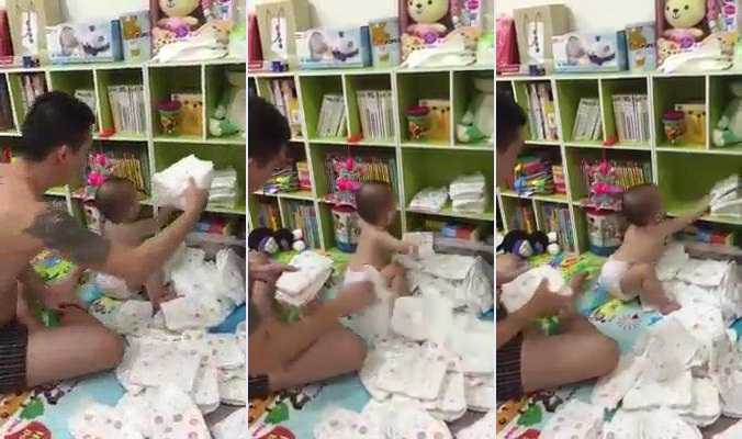 Phì cười clip ông bố nhẫn nại nhất 'hệ mặt trời'