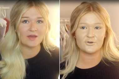 Cô gái xinh đẹp thử đắp 100 lớp kem nền lên mặt và cái kết đáng sợ