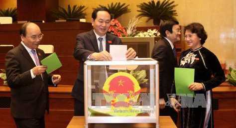 Bỏ phiếu kín bầu Chủ tịch Quốc hội khóa XIV