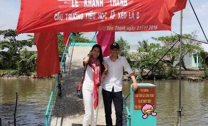 Công Vinh, Thủy Tiên xây cầu cho trẻ em nghèo đi học