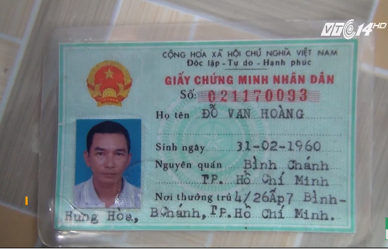 Người đàn ông được cấp chứng minh thư sinh ngày... 31/2