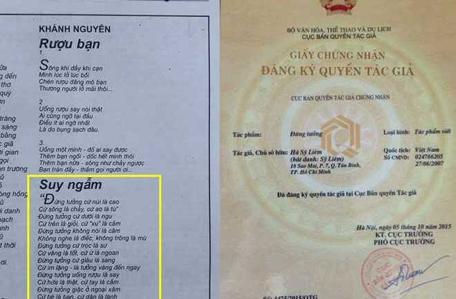 Tranh cãi bài thơ ‘Đừng tưởng’: Cục Bản quyền tác giả lên tiếng