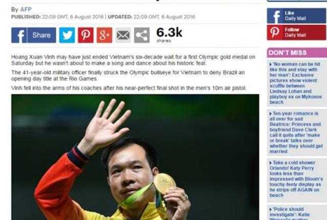 Quốc tế ca ngợi 'huy chương vàng lịch sử' của xạ thủ Hoàng Xuân Vinh