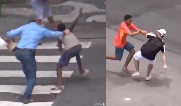 Cảnh cướp giật táo tợn công khai ở Rio